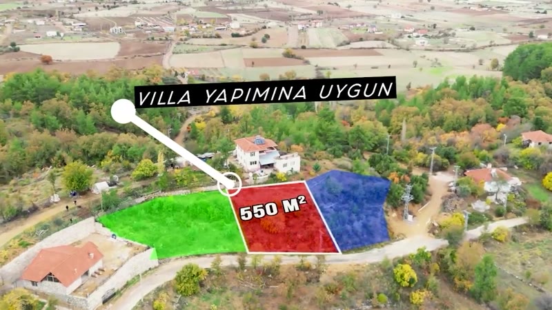 Arazi tanıtımında parsellerin görüntü üzerinde işaretlenmesi